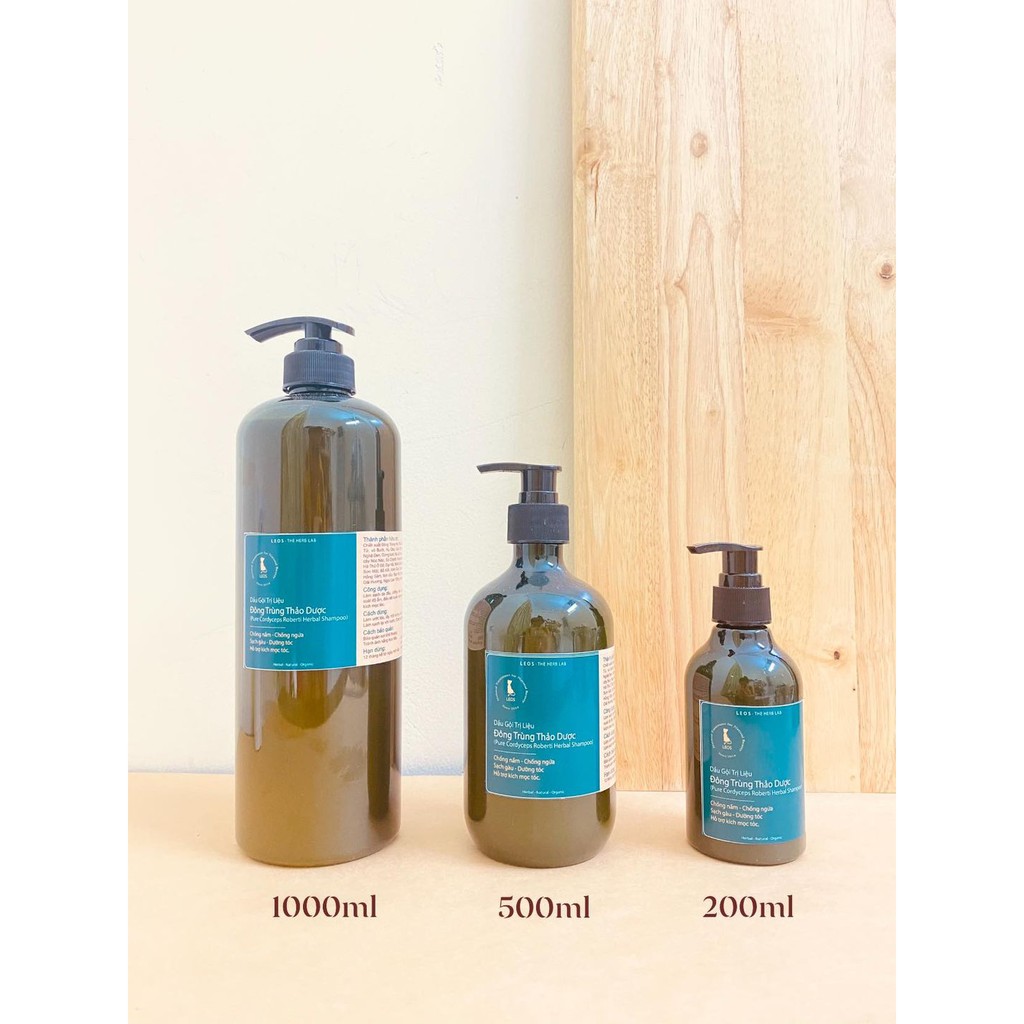 Dầu Gội Đông Trùng Thảo Dược - HANDMADE by LEOS - The Herb Lab
