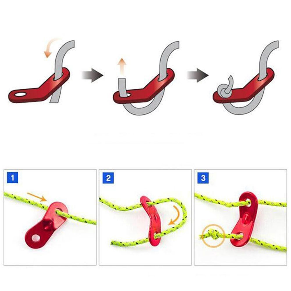 Set 10 Khóa Dây Thừng Dành Cho Cắm Trại