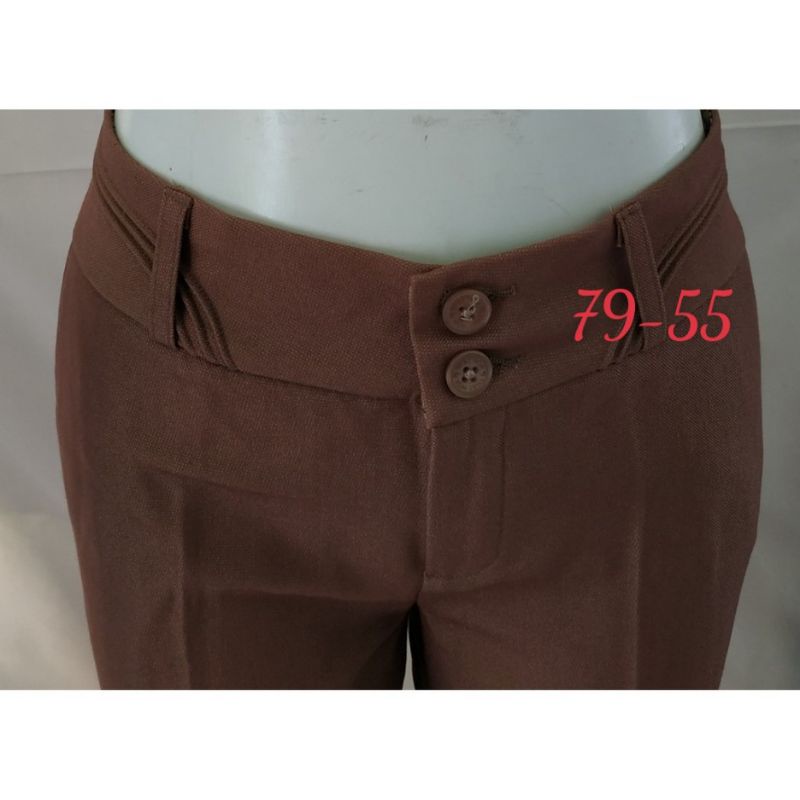 Quần Tây Thái Hòa màu nâu chất vải dày đứng form 79