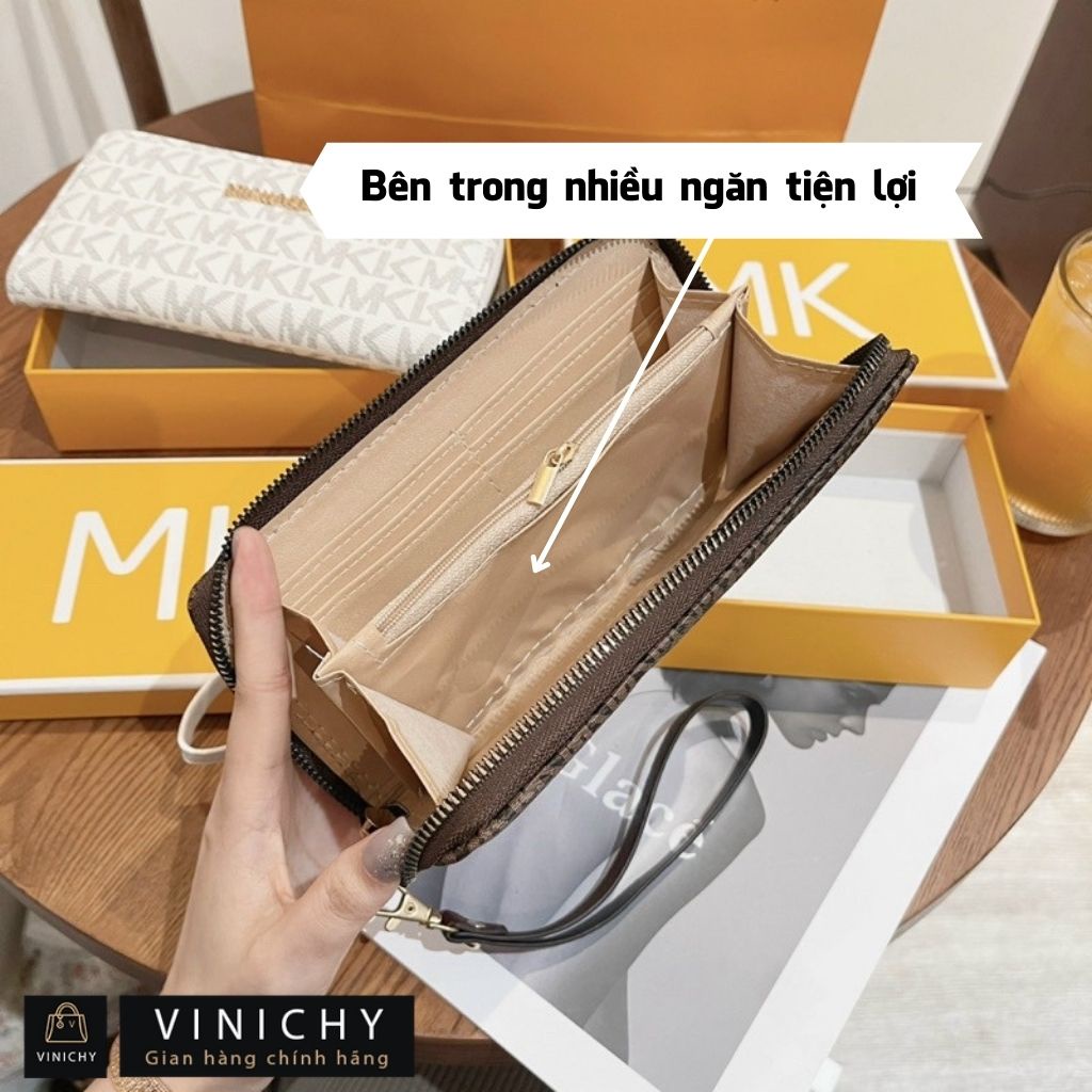 Ví nữ dài cầm tay, đựng thẻ, điện thoại, chìa khóa dùng đi chơi đi học VINICHY, da cao cấp size 20cm HA054