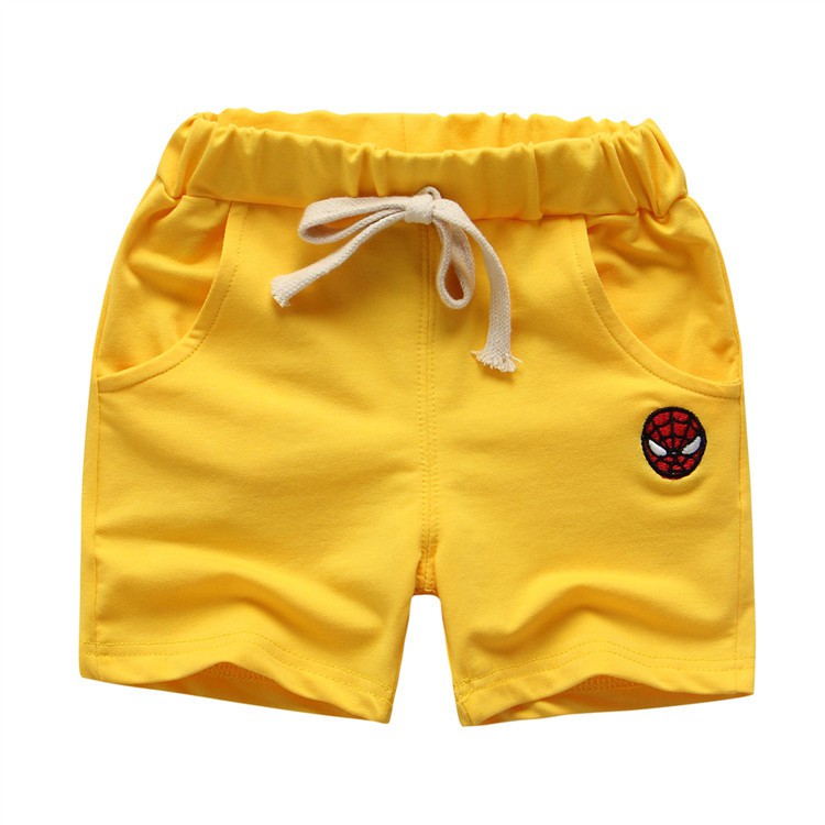 Quần Short Vải Cotton In Hình Marvel 5 Màu Thời Trang Mùa Hè Cho Bé Trai / Gái 1-8 Tuổi