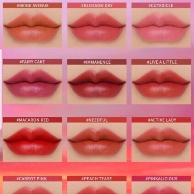 Son kem lì 3CE Velvet / Blur Water / Cloud Lip Tint