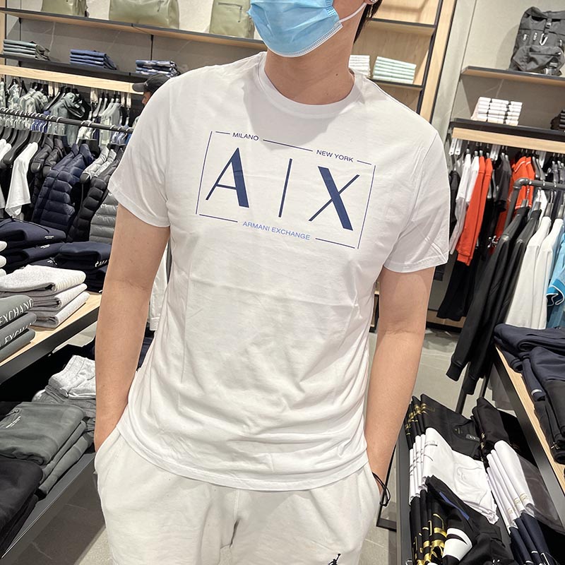Armani Áo Thun Ngắn Tay Thời Trang Cá Tính Trẻ Trung Cho Nam