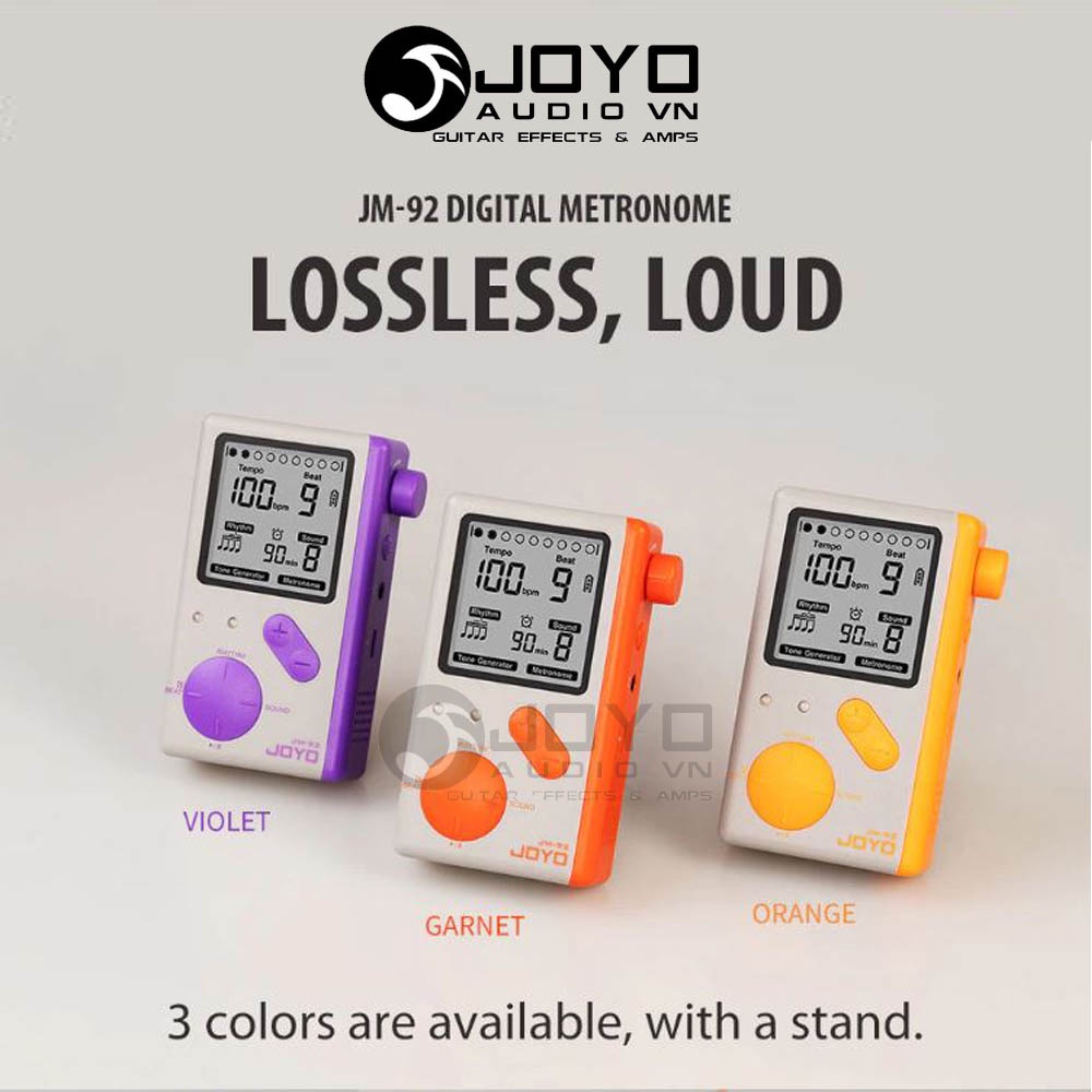 JOYO JM-92 Digital Metronome – Máy Đếm Nhịp Điện Tử Pin Sạc Type C Kèm Giá Đỡ Cho Người học Chơi Nhạc Cụ