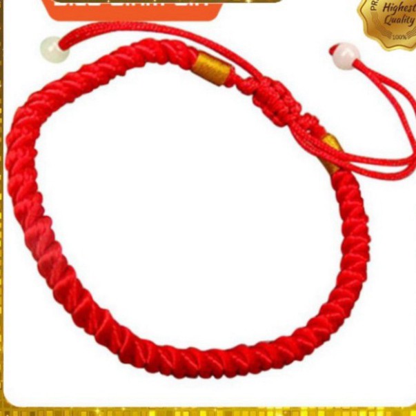 Vòng tay ngũ sắc chỉ đỏ may mắn.