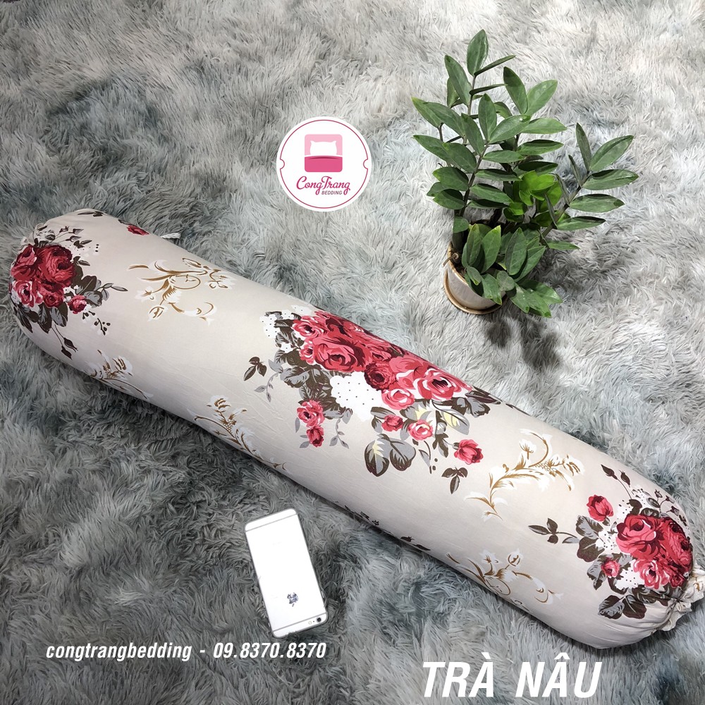 Vỏ gối ôm Cotton PL hoạt tính Nhiều Màu - Cotton Poly nhập Khẩu - Không Bai Xù, không phai màu (30cm x 100cm)