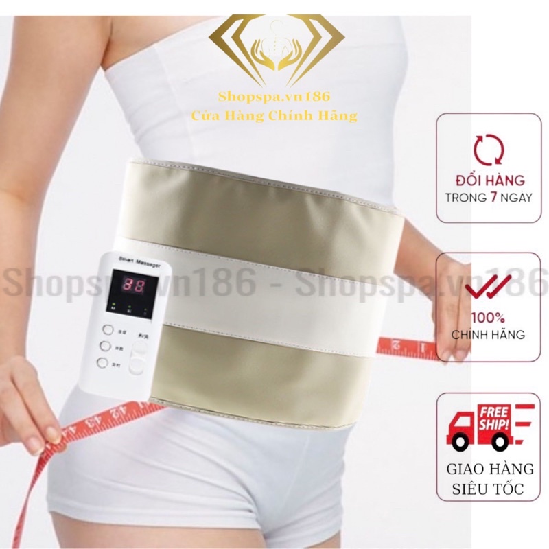 Đai Cuốn Bụng Giảm Béo Massage 10 chế độ nóng + 10 chế độ rung
