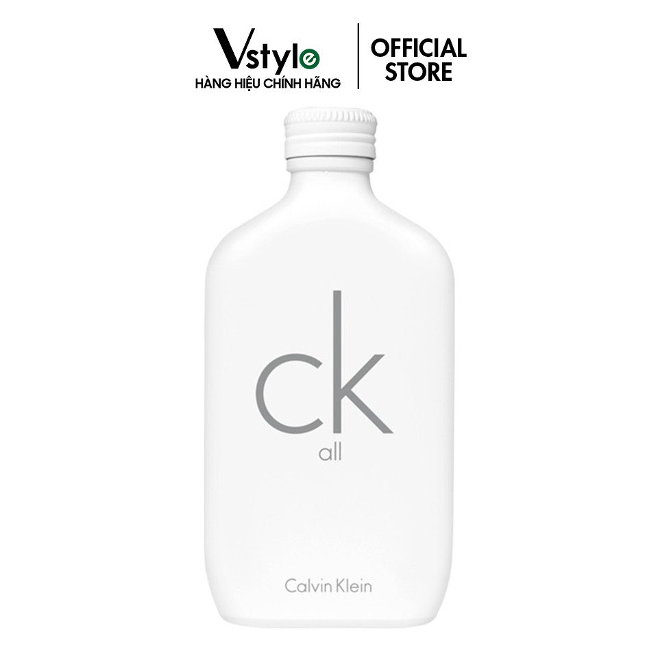 [Mã FMCGMALL - 10% đơn 250K] Nước Hoa Unisex Calvin Klein All Eau De Toilette 100ml và 200ml