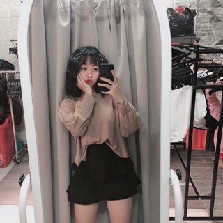 Áo croptop from rộng trơn