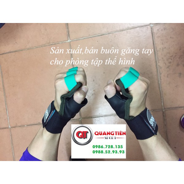 Freeship Găng tay tập tạ gym sport 1 vòng cổ tay Quang Tiến QT18 giao màu ngẫu nhiên