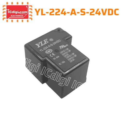 Relay Rơ le 12V-40A 5 Chân YL-224-A-S-24VDC