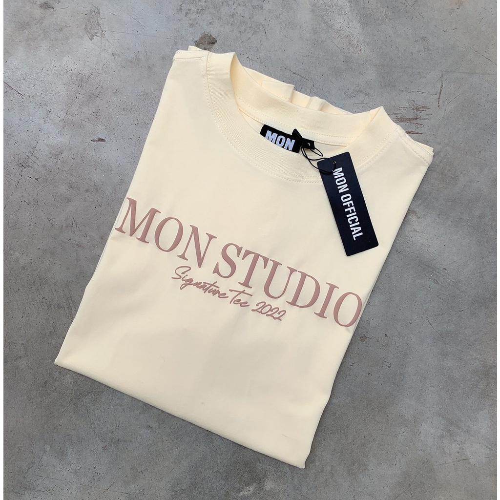 SS12 Áo thun nam nữ cotton 4 chiều mềm mát basic tee MON STUDIO có size | BigBuy360 - bigbuy360.vn