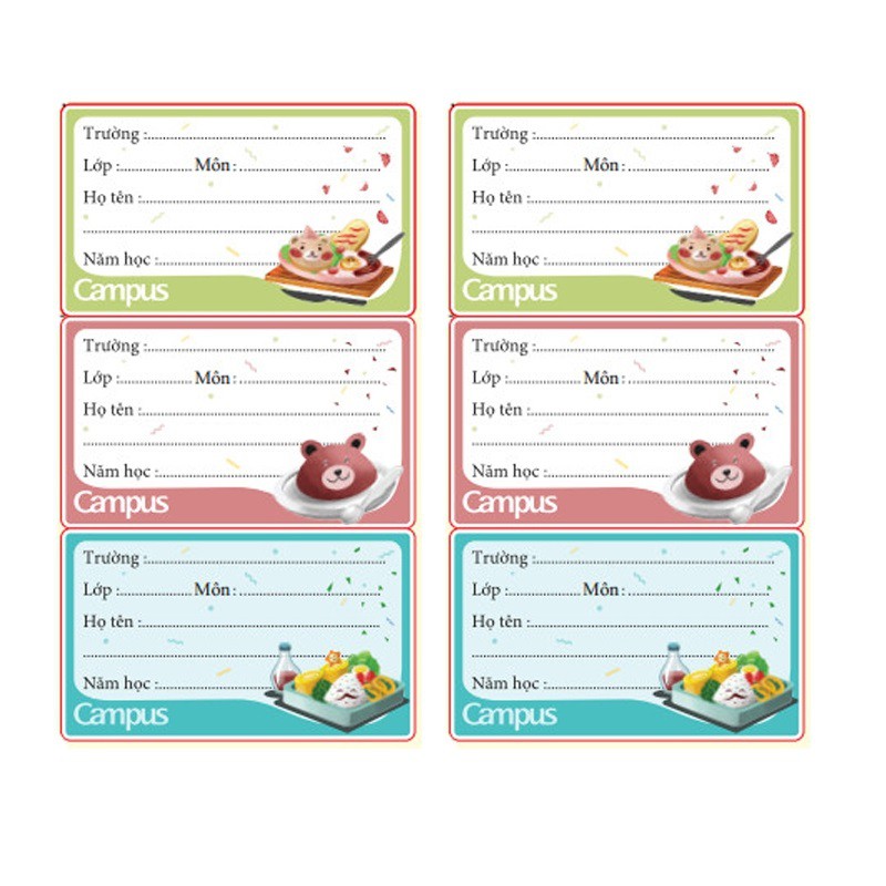 Nhãn vở Campus FOOD NT-FOD12