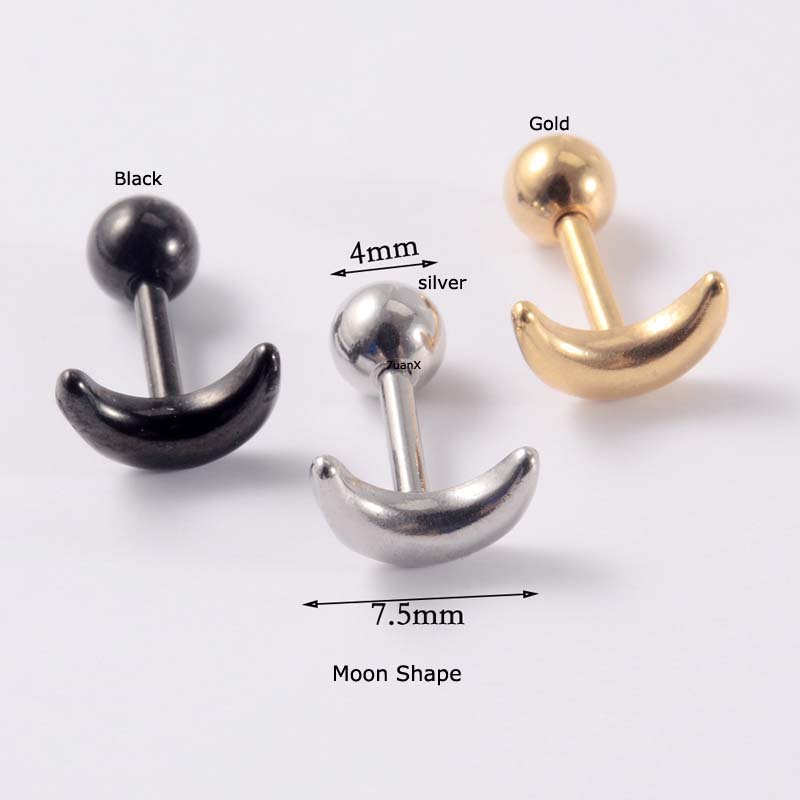 Khuyên tai thép không gỉ 16 gauge thiết kế đa dạng