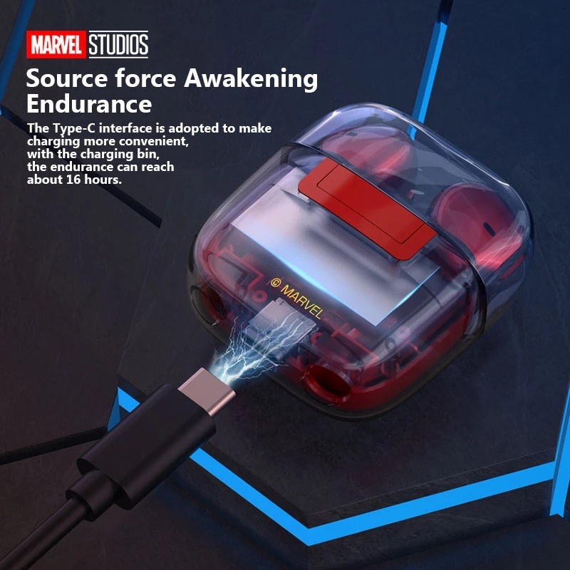 Tai nghe nhét tai DISNEY BTMV18 không dây Bluetooth âm thanh nổi độ trễ thấp thời lượng pin dài với micro chống nước