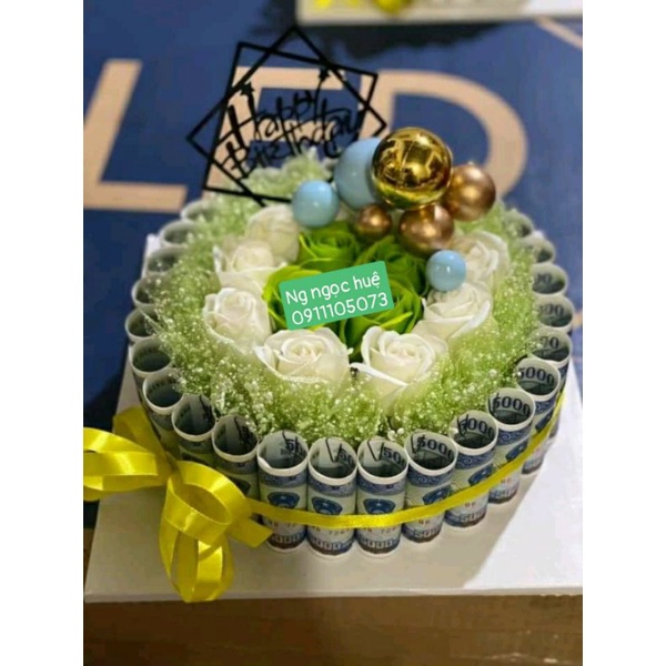 BÁNH KEM BẰNG TIỀN HÌNH TRÒN 5K 💐😍