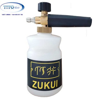 Bình tạo bọt tuyết máy xịt cao áp 1 lít - Bình tạo bọt tuyết bằng nhựa báng phun gắn máy rửa xe