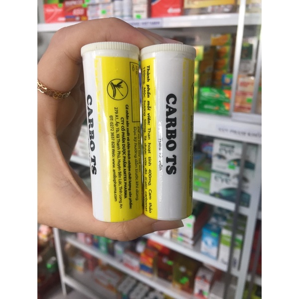 ✅viên nhai than hoạt tính Carbo Ts 1tuyp 12 viên