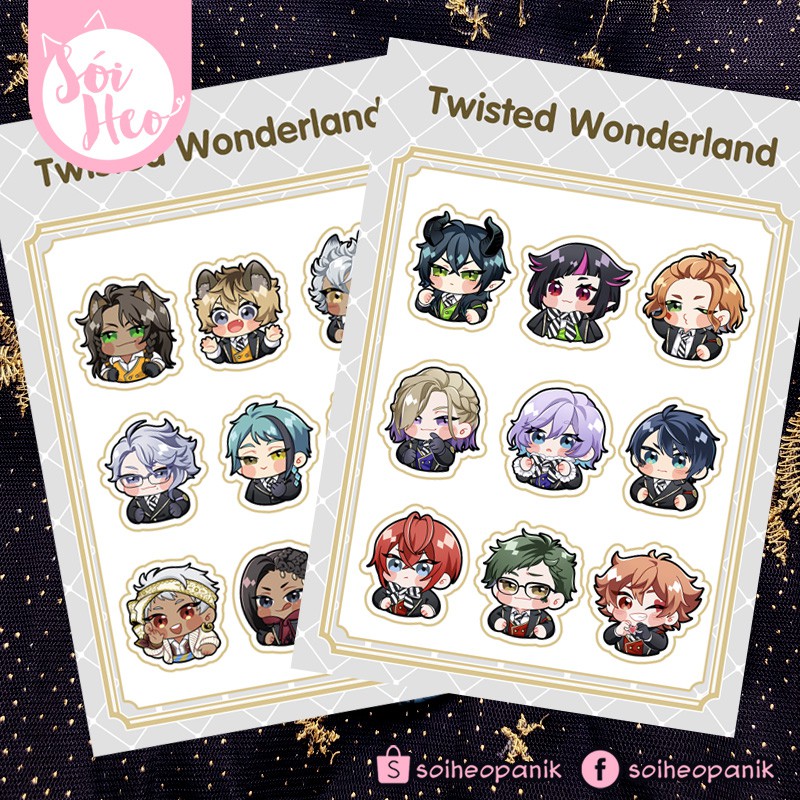 Sticker - Hình dán Twisted Wonderland