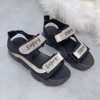 Sandal đính đá quai ngang