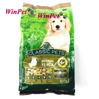 Thức ăn cho chó con vị sữa classic pets puppy 400gr