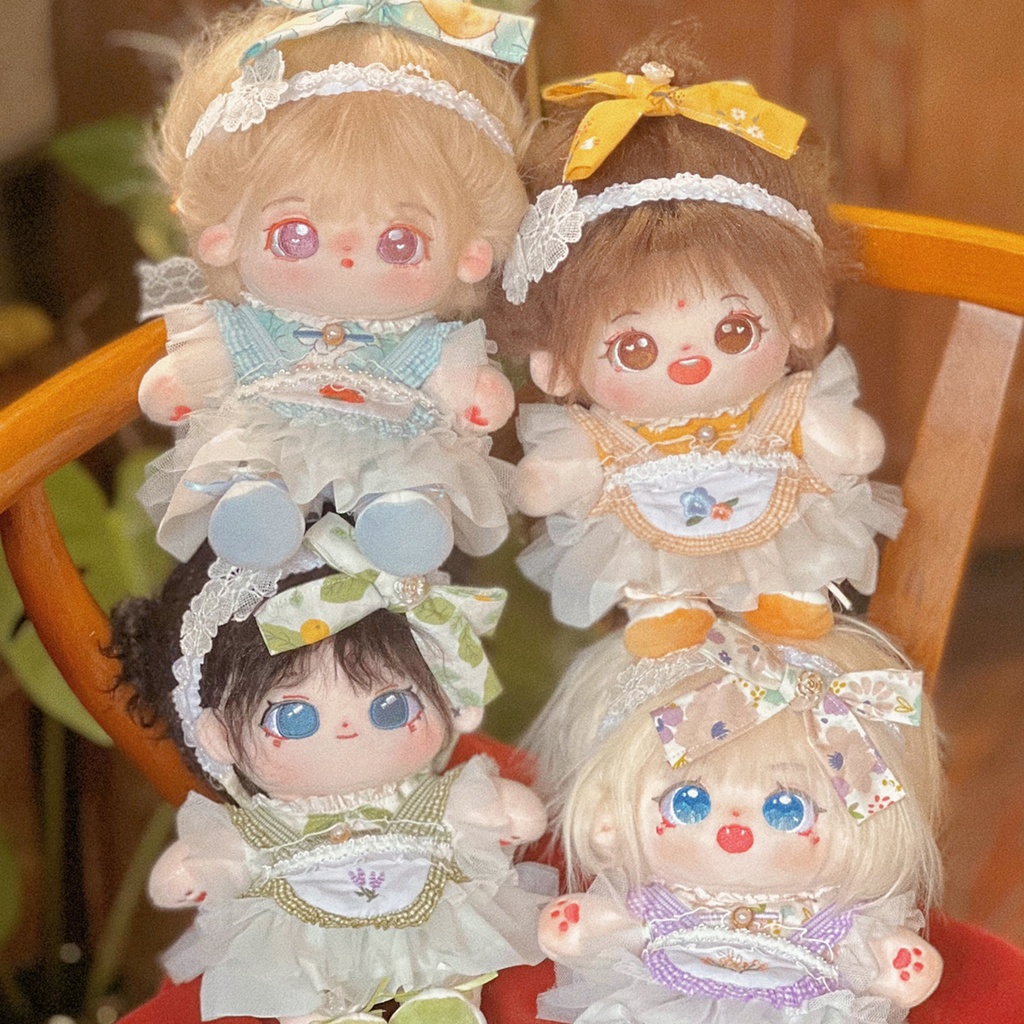 Bộ đồ Vườn chiều cho bé doll 20cm