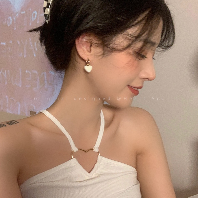 Bông Tai Hình Trái Tim Thời Trang Hàn Quốc Cho Nữ S925