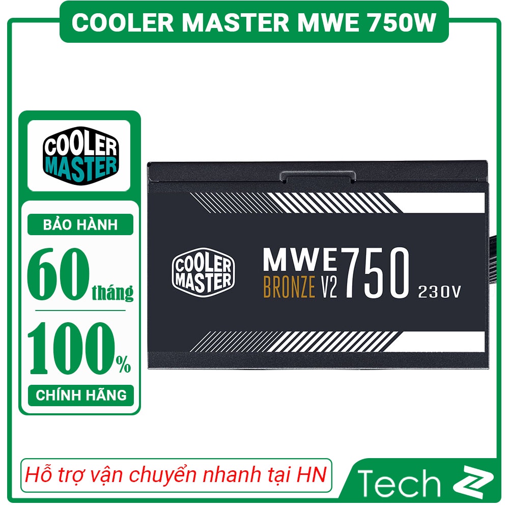 Nguồn Máy Tính Cooler Master MWE Bronze V2 750w (80 Plus Bronze/Màu Đen)