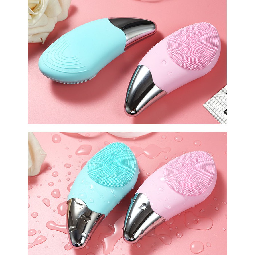 [Hàng Chuẩn] Máy Rửa Mặt Đa Năng Silicon mini Tích Hợp Sóng Âm Sonic Facial Brush. 1 Đổi 1 Trong 7 Ngày | BigBuy360 - bigbuy360.vn