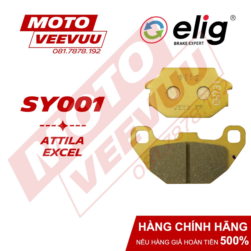 Bố thắng dĩa, má phanh dĩa ELIG SY001 Dùng cho Attila, Excel II