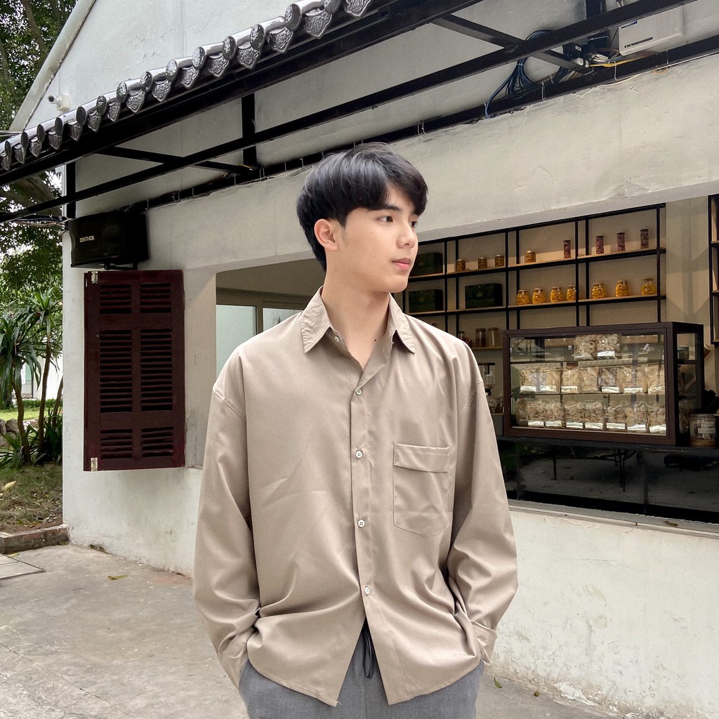 Áo sơ mi dài tay basic túi trước ngực , áo thun nam nữ trơn unisex , Odin Clothing | BigBuy360 - bigbuy360.vn
