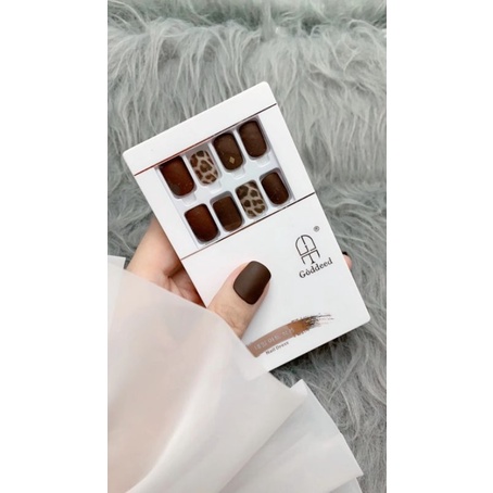 NailBox 105 BEO NÂU NHÁM - {Sẵn Keo sau móng} - HỘP 30 MÓNG DÁN CAO CẤP GODDEED BỘ SƯU TẬP MÓNG DÁN CAO CẤP