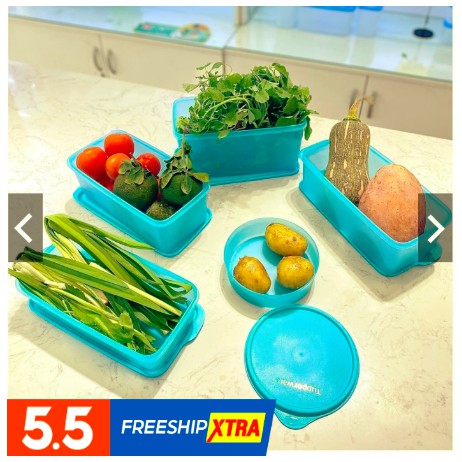 Bộ Trữ Mát Funtastic Tupperware MỚI (4 Hộp size to)