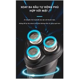 Máy cạo râu đa năng 3 lưỡi kép , Máy cạo râu cạo sát, êm, sạc pin nhanh, chống nước 8806