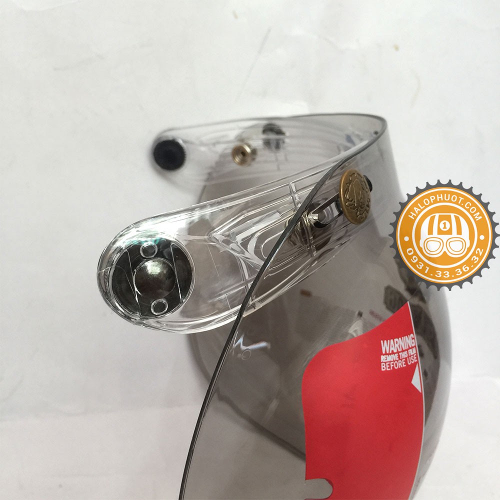 Kính Bubble Bulldog gắn nón 3/4