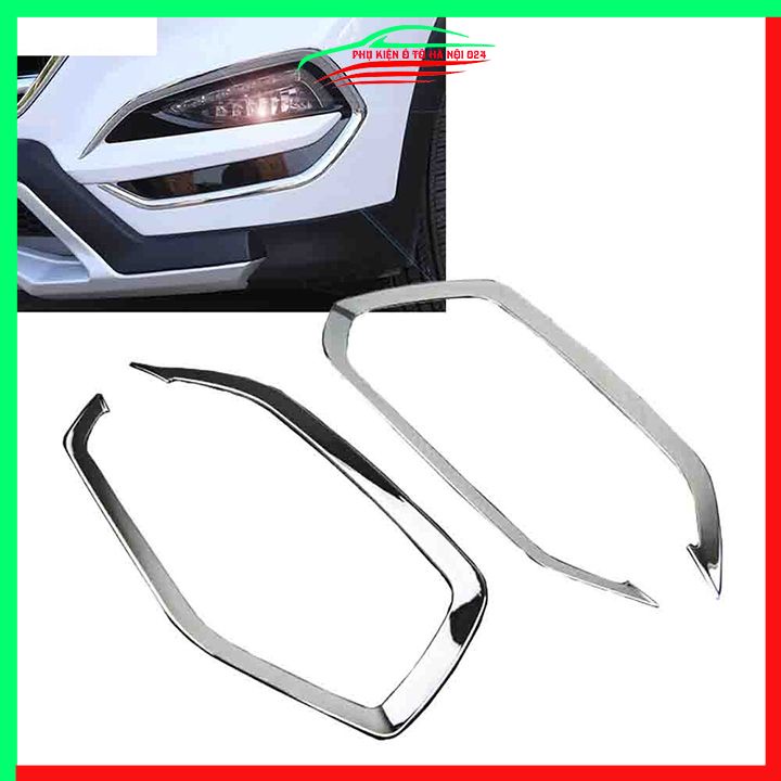 Ốp viền đèn gầm trước Tucson 2016-2018 mạ Crom chống trầy trang trí làm đẹp xe