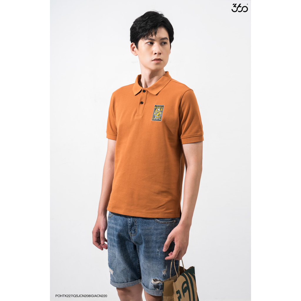 Áo polo nam local brand 360 BOUTIQUE thêu họa tiết ngực - POHTK227 | BigBuy360 - bigbuy360.vn