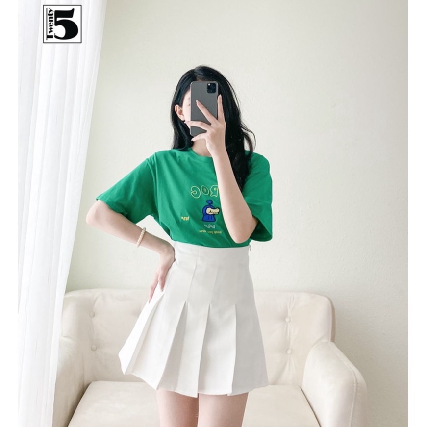 Chân váy xếp ly ngắn chất siêu đẹp cạp cao năng động có lót trong Twentyfive 4161