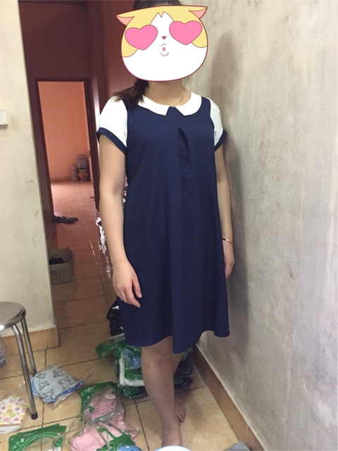 Đầm bầu công sở dáng suông