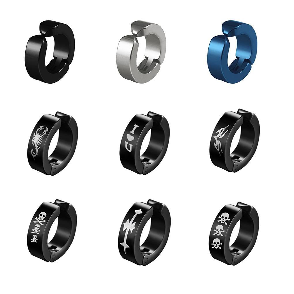 Khuyên Tai Dạng Kẹp Chất Liệu Thép Không Gỉ Không Dị Ứng Thời Trang