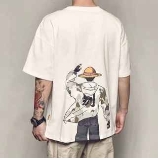 Áo T-shirt nam, cổ tròn, cộc tay, họa tiết in hoa, tay lỡ, thời trang, phù hợp cho mùa hè, kiểu dáng rộng rãi-----------