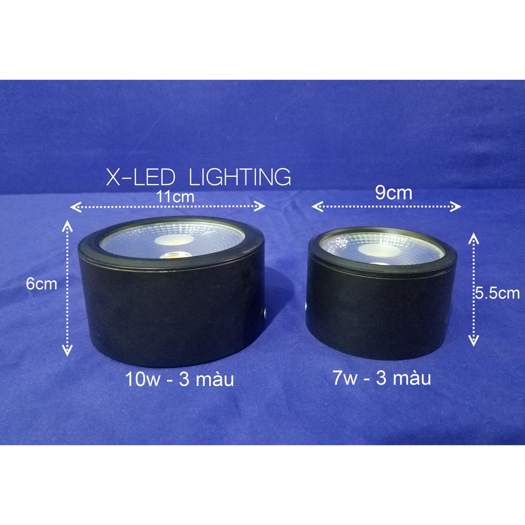 [X-LED] Đèn led ống bơ, ống lon, bơ lùn - 3 màu /1 màu
