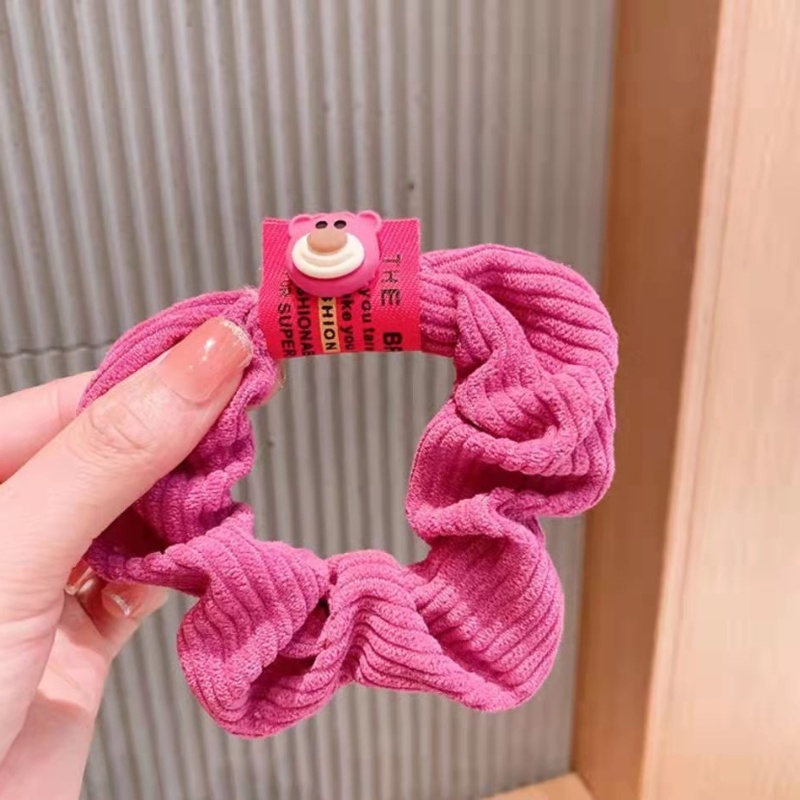 Dây buộc tóc scrunchies dây cột tóc buộc tóc phụ kiện tócDây Cột Tóc Cao Su Hình Gấu / Dâu Tây Dễ Thương Phong Cách Nhật Hàn Cho Nữ