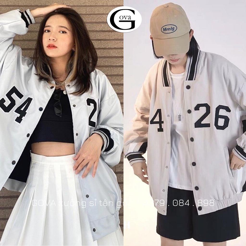 Áo khoác bomber dù 5426 nam nữ form rộng Unisex 2 lớp Chống Nắng Siêu Hot ulzzang Jacket Bomber GOVA