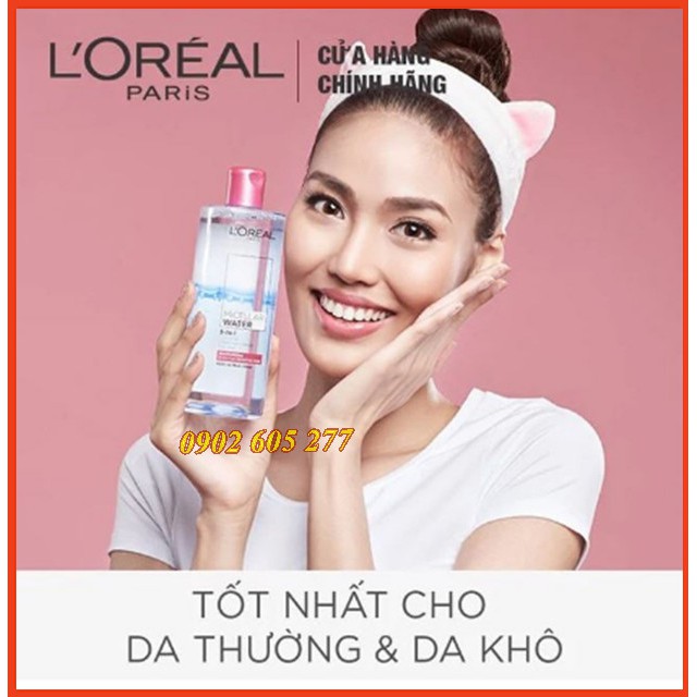 [Hàng chính hãng]Nước Tẩy Trang Làm Sạch, Dưỡng Ẩm 3 In 1 L'Oreal Micellar Water