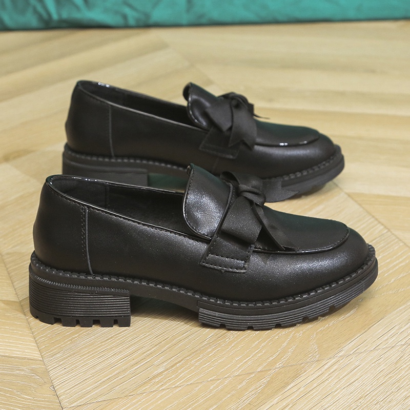 Giày LOLITA Nhật Bản Giày Búp Bê Nữ Đế Thấp 3 Phân Đính Nơ