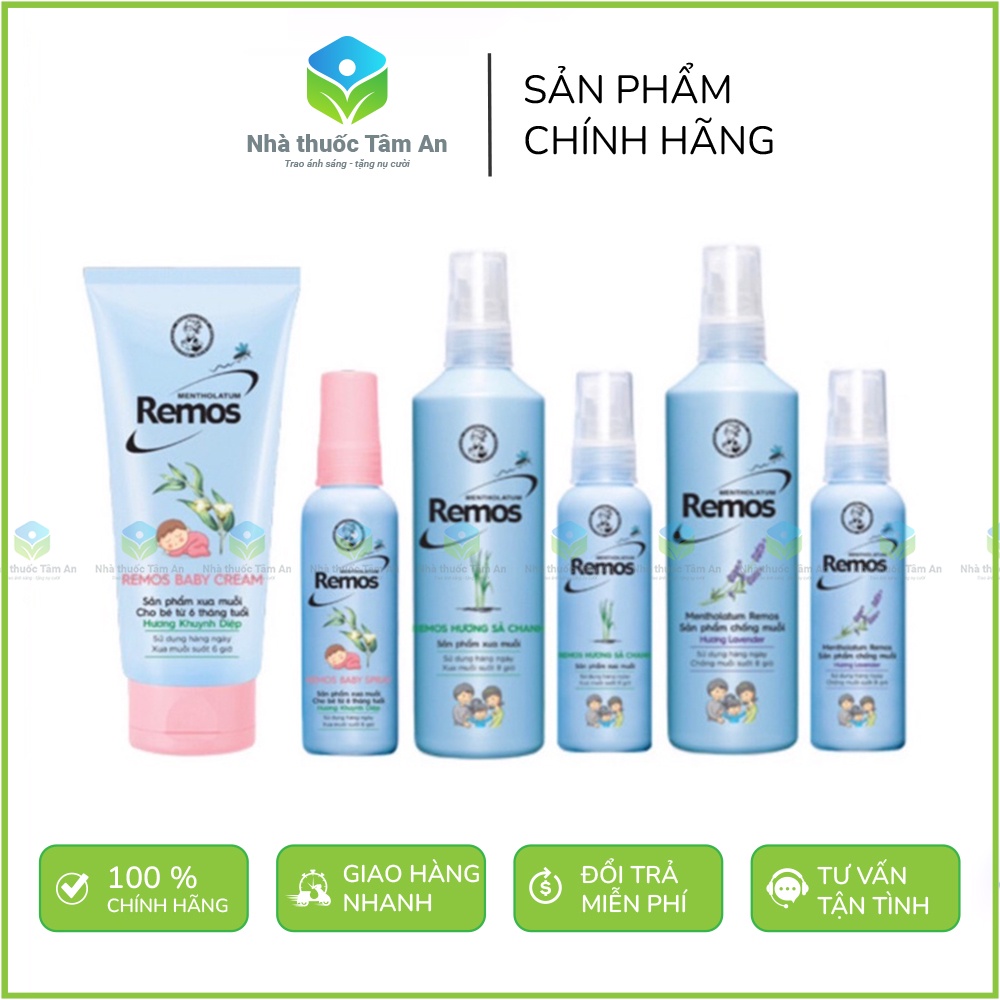 Kem - Xịt Chống Muỗi Remos Mentholatum (70g,60ml,150ml)