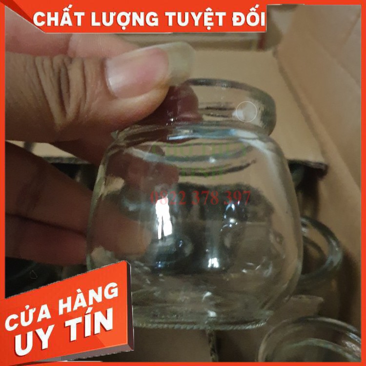 [GIÁ RẺ VÔ ĐỐI ]COmbo 12 Hũ thủy tinh làm sữa chua NẮP NHỰA 100ML DÁNG BÉO