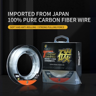Bingolife Cuộn Dây Câu Cá Bằng Sợi Carbon Fluorocarbon Cao Cấp 100m