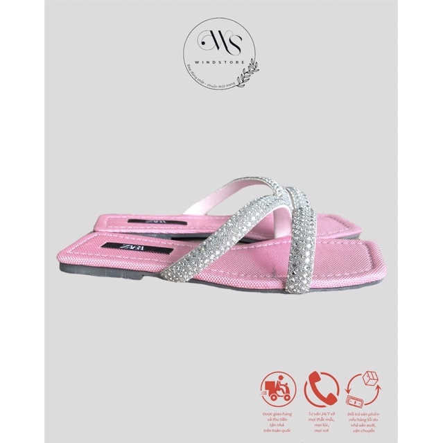 Dép lê đính đá